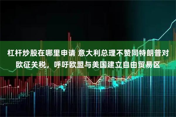 杠杆炒股在哪里申请 意大利总理不赞同特朗普对欧征关税，呼吁欧盟与美国建立自由贸易区